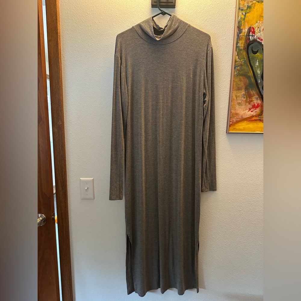 Gray Long Sleeve Dress